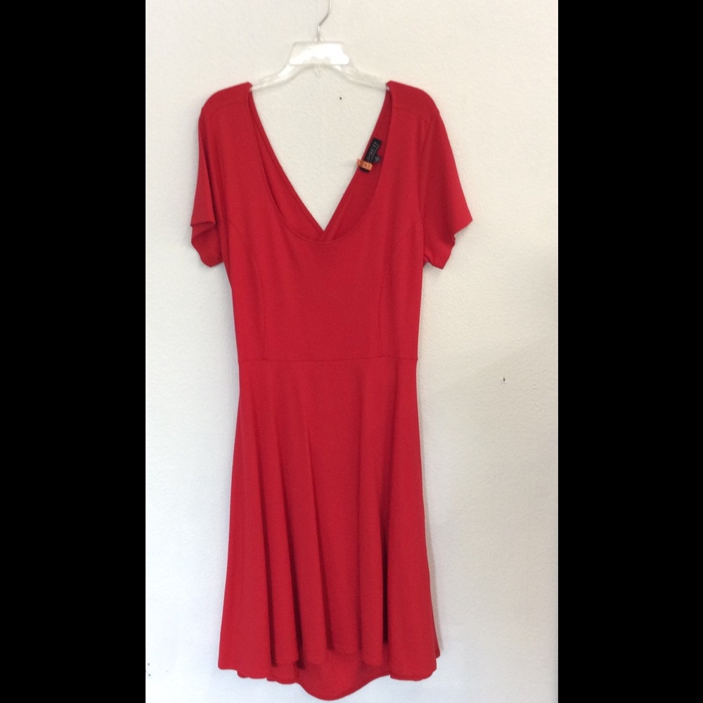 Eloquii red skater cut out dress. Size 18
